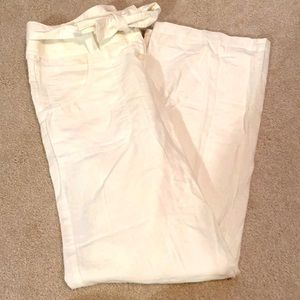 H&M white linen pants